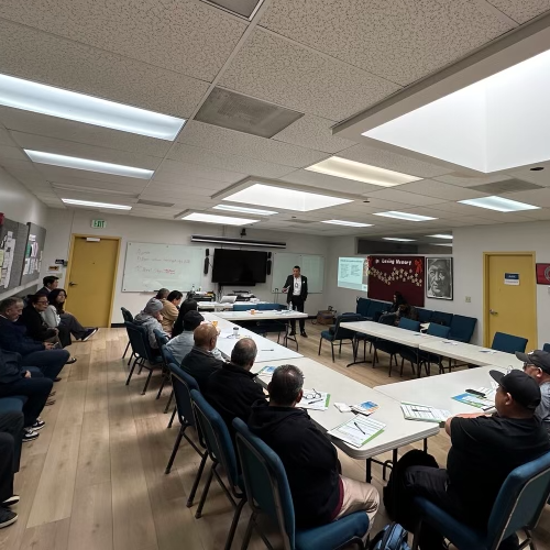 The EWDD Rapid Response team assists dislocated workers from the Original Pantry Cafe which recently closed after 101 years in service to the Downtown LA Community