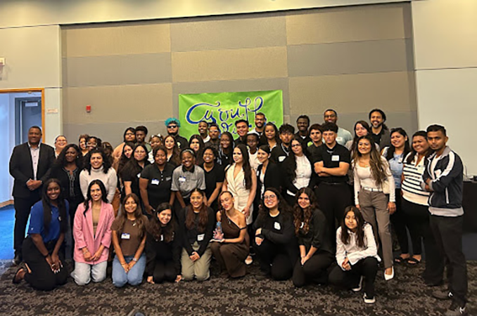 Youth Advisory Council members pose for a group picture at the culmination of their initiative showcase