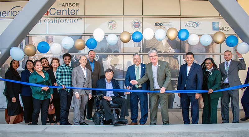 Ribbon cutting at the grand opening of the new Harbor area WorkSource and YouthSource Centers located at LA Harbor College